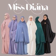 [FREE BOX]Telekung Travel satin silk premium Miss Diana by Hanna Mirae
