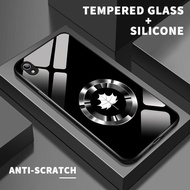 Hard Case Glass Kaca For VIVO Y91C Y90 Y91 Y91i Y93 Mediatek Y93s Y95 Y81 Y81i Y85 Y89 Y73 Y75 4G Y7