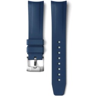 20mm Curved End FKM Rubber Watch Band for Tudor Black Bay 58 39mm Ranger 39mm Fluororubber Watch Str