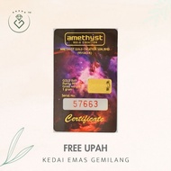 [Kedai Emas Gemilang] 800735 Amethyst Gold Creation 1G Gold Bar (57663) (1.5Cm) (1G) [999 Gold]