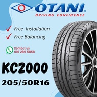 2055016  205 50 16 205/50R16 205-50-16 OTANI KC2000 Car Tyre Tire THAILAND (FREE INSTALLATION)