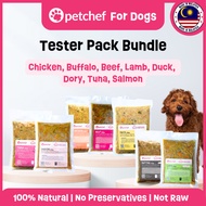 Petchef Dog (TESTER Pack)- Fresh Cooked| Frozen | Wet Food | Healthy | Makanan Anjing| Makanan Sihat