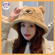 AY Winter Bear Ear Fisherman Hat Warm Women's Hat Winter Ear Protection Hat MM