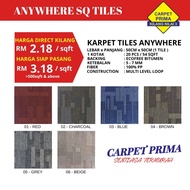 ANYWHERE SQ TILES CARPET OFFICE - (1 BOX 20PCS/54SQFT) 1QTY=1SQFT