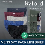 shorts♙BYFORD 5PCS MEN BRIEFS | 100% COMBED COTTON MINI #907267Underwear men1