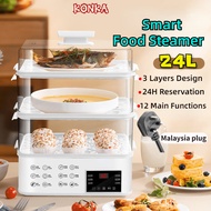 【Malaysia 3 pin Plug】XIAOMI 电蒸锅 Smart Timing 24L Electric Food Steamer  Pengukus Makanan Elektrik St