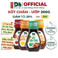 Dh Foods Dipping Sauce & Marinade 200g – Black Pepper Sauce, BBQ, Honey BBQ - BBQ Marinade, Barbecue