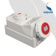 SP-5608/5P32A Soket Kalis Air Jalinan Mekanikal IP67 Soket Industri Dipasang Permukaan dengan Soket 