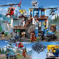 Compatible with LEGO Mountain SWAT Headquarters 60174 Police Headquarters Police Car Polic兼容乐高山地特警总部