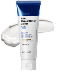 wellage Real Hyaluronic Cream 100 - Ultra Moisturizing Face Moisturizer with 500,000ppm Hyaluronic A