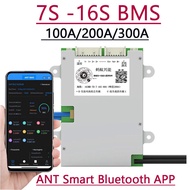 Smart Bluetooth 7S - 16S 100A 200A 300A ANT BMS Lithium Battery 8S 13S 14S 24V 36V 48V 60V Electric vehicle Protection Board