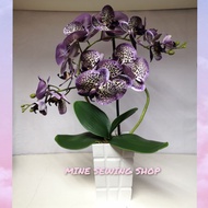 Bunga Hiasan Orkid Latex (Siap Gubah)/ Artificial Latex Orchid 3D (2 tangkai)