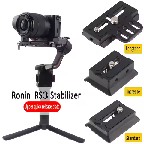 FOTGA Tripod plate quick release plate small camera plate quick clamp PU plate for DJI Ronin RS3 RS4