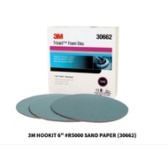 3M 30662 Trizact 6" Foam Disc Grit P5000, Hookit Pyramid Abrasive Sandpaper 6 Inch 152mm