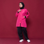 [HAZEL TD] JACKET TRAVEL MUSLIMAH LABUH MATERIAL WINDBREAKER