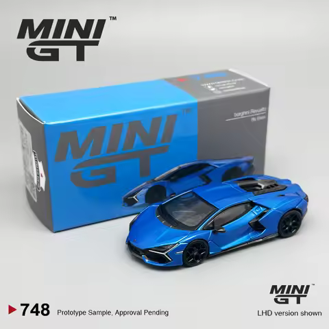 MINIGT 1:64 Lamborghini Revuelto Blue Eleos Alloy Car Model 748