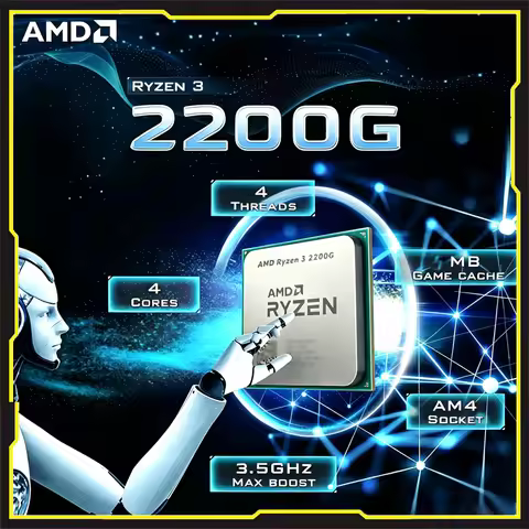 AMD Ryzen 3 2200G 3.5GHz Quad Core Quad Thread Zen Architecture AM4 CPU YD2200C5M4MFB Processor With