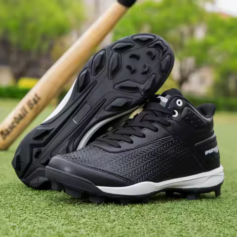 Unisex Baseball Cleats Softball Shoes Men Women Lightweight Low Top Spike Sneakers Breathable Durabl