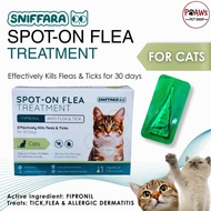 Sniffara Pets Anti Tick and Flea for Cat Anti Itching Dewormer for Cat Fipronil Spot on 1Tube