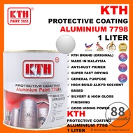 1L &amp; 5L 7798 KTH aluminium paint / cat pagar besi / silver paint for metal / paint / wood paint / 油漆 / cat minyak / cat minyak besi / gloss paint / cat minyak kayu / metal paint outdoor / silver paint / cat minyak 5 liter / kth paint / iron paint