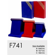PLAQUE F741 PLAK EMPTY BOX A,B,C RED / BLUE SOUVENIR