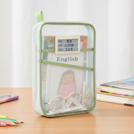 L-Shaped Expandable Mesh File Organizer for A4 Documents, Money, Receipts, and Clipboard Storage.  P