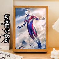 √ Light Painting √ Diga Ultraman Light Painting Night Light Decoration Bedroom Bedside TV Cabinet Decoration Painting Gift Three-Color Atmosphere Light