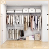 Cloakroom open walk-in metal hanger stainless steel cabinet combination hanging wardrobe