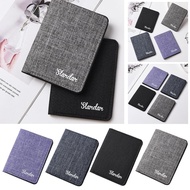 Canvas Ultra-thin Mini Short Wallet Men's Driver's Card License Integrated Thin Wallet And Z8j4