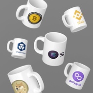 Crypto Design Glass Mug Crypto Glass/ Crypto Bitcoin Binance Cup/