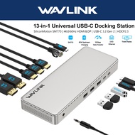 WAVLINK Universal SM770 Docking Station With 4K@60Hz HDMI/DisplayPort, 85W PD, 2*USB 3.2, 2.5Gbps Et