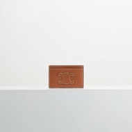 二手Celine 浮雕凱旋門卡夾 焦糖色