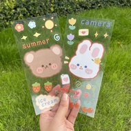 Cartoon Transparent pvc Sticker Storage Box Waterproof Sticker ins Cute Girl Sticker Hot Sale Thermo