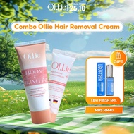 Ollie Hair Removal Cream (70g) + Serum To Prevent Hair Regrowth (30g)