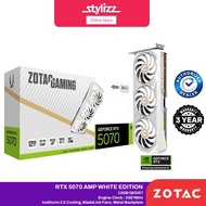 ZOTAC GAMING GeForce Nvidia RTX 5070 AMP White Edition - 12GB GDDR7, SPECTRA RGB Graphic Card GPU