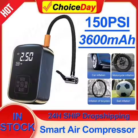 Portable Car Air Pump Wireless Intelligent Digital Display Tire Pump Wireless Car Air Compressor Ele