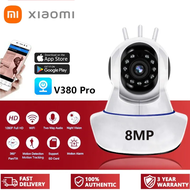 【การรับประกัน1 ปี】Xiaomi กล้องวงจรปิด 360° Wifi กล้องวงจรปิดไร้สาย Outdoor HD กล้อง Indoor กล้องรักษาความปลอดภัย IP Security CCTV Camera 8ล้านพิกเซล กล้องวงจรปิดดูผ่านมือถือ กล้องวงจรปิดไร้สาย บันทึกดูย้อนหลังได้กล้องวงจร กลางคืนภาพเป็นสี APP：V380 Pro