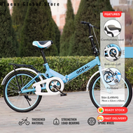 20寸折叠自行车成人儿童山地车轻便便携骑行城市骑行可调节座椅折叠设计适合旅行和日常使用GDeal 20 Inch Folding Bike Bicycle Cycling for Adults and