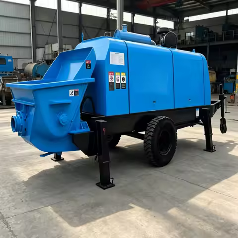 Factory Hot Sale Electric Concrete Trailer Pump 70m³/h with Max Vertical 200m Cement Pump for Buildi