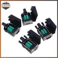 technicolorepic DB9 Connector Male Female 9 Pin Plug Wire Sleeve RS232 RS485 Breakout Terminals TEC