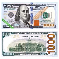 Paper Heaven Hell Bank Notes Currency Prop Ancestor Money Dollar (US.1000) Feng Shui Birthdays Memen