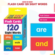 Flash Card 120 Sight Words Full Colour 60 cards 88x185mm 9555480606507 Sight Words Flash Cards