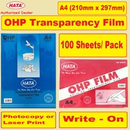 HATA A4 OHP Transparency Film Photocopy or Laser Printer Print Colour Decals, DIY Project, X-Rays & 