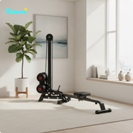 footful Space-Saving Indoor Rowing Machine Full-Body Foldable Rowing Machine Adjustable Rower Heavy-