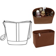 Doxo Purse Organizer Insert for Handbags,Zipper Designed Felt Bag Organizer,Fit Celine Small Bucket,
