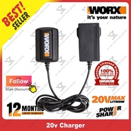 WORX 20V BATTERY 2.0 /4.0ah / FAST CHARGER / CHARGER WA3860 20V LION BATTERY CHARGER WG169E WG259E W