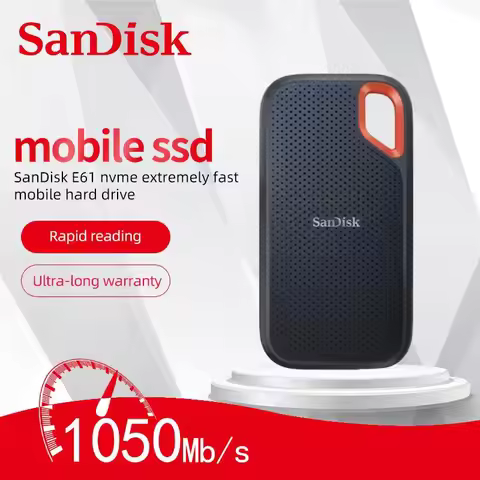 100% Original SanDisk Portable External SSD Hard Drive 2TB 1TB 500GB Speed 1050M HHD Hard Drive Soli