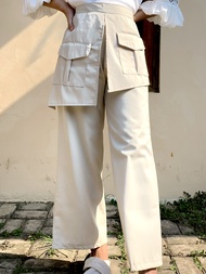 ZAYIDA - CELANA BESS PALAZO PANTS KULOT DRILL PANTS PALAZO POCKET PANTS HIGHWAIST KULOT PANJANG
