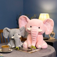 Realistic Elephant Cartoon Small Elephant Doll Plush Pillow Birthday Gift Leaf Elephant Stuffed Toy