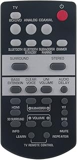 PERFASCIN YAS-107 Replace Remote Control Fit for Yamaha YAS-107 YAS-108 YAS 1080 YAS-207 ATS-1080 ATS-1030 FSR66 YAS-103 Soundbar Home Audio Speaker System